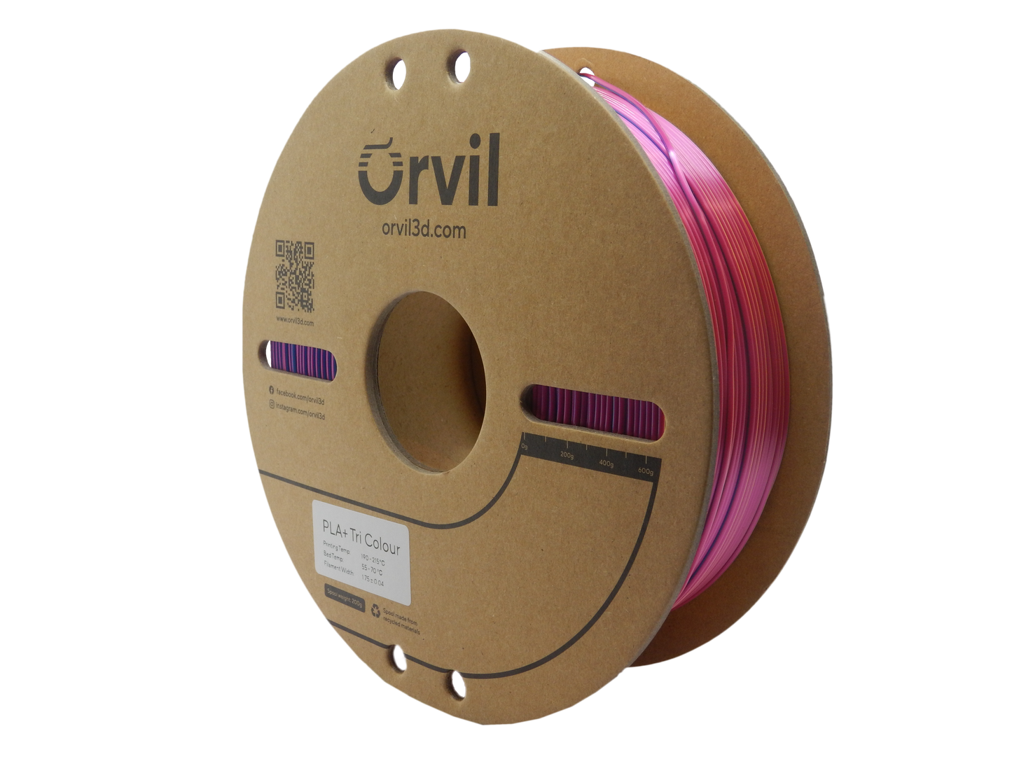 Orvil3d Tri Colour PLA+ (Blue / Fuchsia / Yellow)