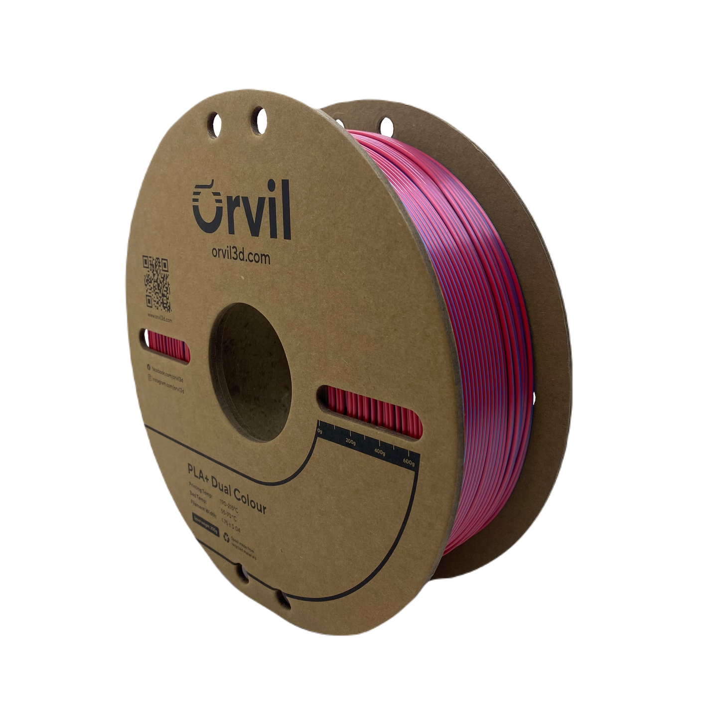 Orvil3d Dual Colour PLA+ (Blue/Red)