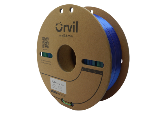 Orvil3d Tri Colour PLA+ (Blue / Orange / Green)